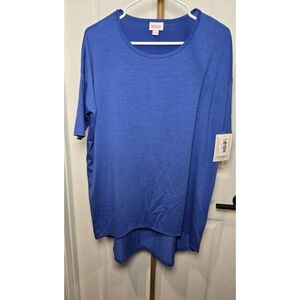 Lularoe Irma Tunic Top Shirt New With Tags Blue Small Very Oversized